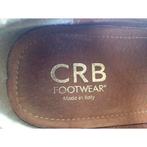 CRB Footwear Black Italian Leather Chunky Buckle Grunge Oxfords Loafers 11M 45